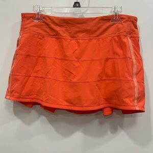 Lululemon Athletica Vibrant Orange Skort